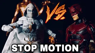 MOON KNIGHT vs DAREDEVIL - stop Motion Marvel Legends