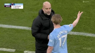 Kevin De Bruyne Angry with Pep Guardiola After Substitution