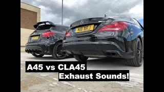 Mercedes A45 AMG vs CLA45 AMG - Start Up & Rev Sounds!!