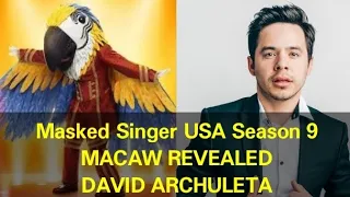 Masked Singer USA Season 9 - Macaw Revealed - David Archuleta