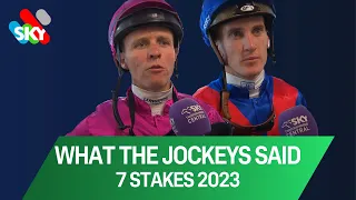 Randwick 7 Stakes: What the jockeys said