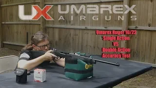Single Action VS Double Action Accuracy Test Umarex Ruger 10/22