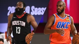 Houston Rockets OKC Thunder Gameplay NBA Playoffs 2020 Disney World James Harden Chris Paul