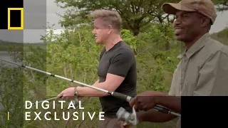 Gordon Ramsay Fishing with Grumpy Hippos | Gordon Ramsay: Uncharted S2 | National Geographic UK