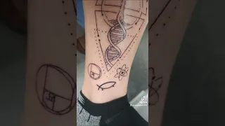 science tattoo dna fibonacci bigbang