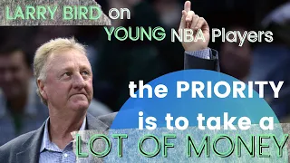 ⌦Larry Bird on NBA Player PRIORITIES⌫ 💲"...VERY DIFFERENT than when I was playing..."💲