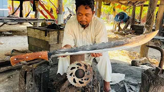 Sword Making - Forging A Powerful SWORD From The Oldest SPROCKET