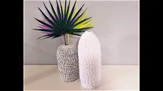 МОДНЫЕ ВАЗЫ ИЗ  ПЛАСТИКОВЫХ  БУТЫЛОК...Plastic Bottle Vase Decor