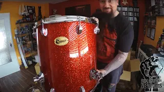 Ludwig Centennial Zep Set 26" Red Sparkle + Ludwig LM405C Acrolite Snare Unboxing (German)