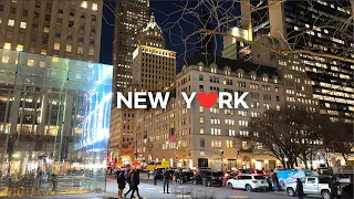 [4K]🇺🇸 New York City🗽🚕:Walking Midtown Manhattan (Day☀️& Night🌃)  Burger Joint 🍔🍟 Feb. 2024