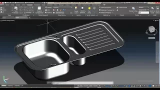 Modeling of a kitchen sink in  AutoCAD 2018