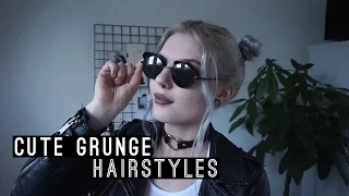 8 CUTE GRUNGE HAIRSTYLES | quick & easy