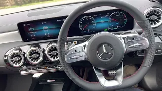 Mercedes Benz CLA 250 e AMG 2022 dash unwrapping