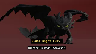 Elder Night Fury | Blender 3D Model Showcase