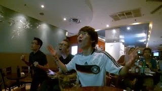 World Cup 2014: German fans reactions to the 7 goals, Germany vs Brazil in semifinals