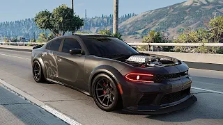 BeamNG| Custom Dodge Charger SRT Hellcat Redeye Jailbreak Cutting up on Highway