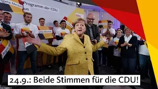 Angela Merkel: Beide Stimmen CDU!