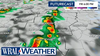 North Carolina Forecast Level 1 risk: Severe storms, damaging winds & hail possible Friday⛈️