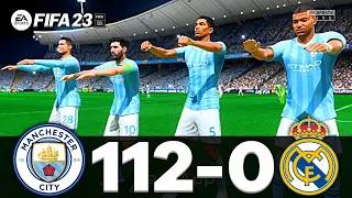 FIFA 23 - MESSI, RONALDO, MBAPPE, NEYMAR, ALL STARS |  MANCHESTER CITY 112 - 0 REAL MADRID