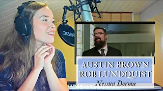 Finnish Vocal Coach Reacts: AUSTIN BROWN ROB LUNDQUIST  "Nessun Dorma" (SUBS) // Äänikoutsi reagoi