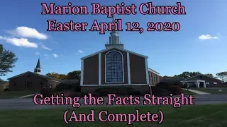 [Easter Service] Marion Baptist Church (VA) Sunday April 12, 2020