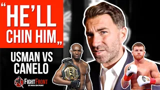 "He'll Chin Him" In MMA Says Eddie Hearn About Usman vs Canelo, Colby vs Jorge Restraining Order