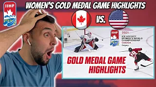 Reacting to Canada vs USA 2021 IIHF Women's Gold Medal Game Highlights | BASKETBALL FAN REACTS