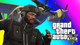 GTA5 Online Funny Moments - New Attack Plane and Roflcopter Sumo!