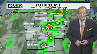 Showers and storms become more likely this afternoon