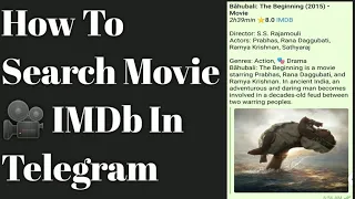 How To Find Or Search Movie IMDb In Telegram || #Harshith || #Telegram
