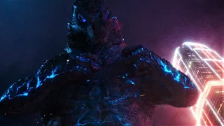 Godzilla drills into the Hollow Earth (No background music) - Godzilla vs Kong