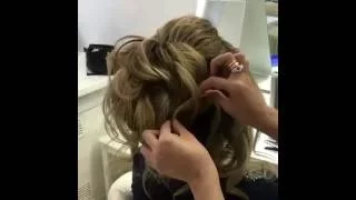 Небрежный пучок на обучении в Эль Стиль @elstile - wedding hairstyle class at Elstile