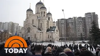 Thousands gather as Alexei Navalny is laid to rest in Moscow