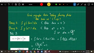 [Đại số 12] Nguyên hàm | Phương pháp đổi biến số | lnx, ex, sinx, cosx