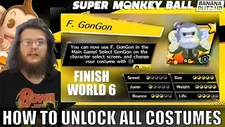 How to Unlock All Costumes & Characters in Super Monkey Ball: Banana Blitz HD (SWITCH)