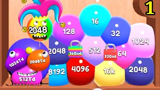 Jelly 2048 | unlock blob merge 2048 ball 3d video games Trailers Android, iOS New Update All Level#2