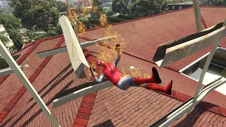 GTA 5 Stunning Ragdolls #80 - (Spider Man Homemade)