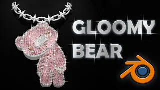 Making a GLOOMY BEAR ICED OUT CHAIN in Blender