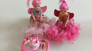 how to make cake and pastries Tinker Bell party  clay with me-❤/Easy model crafts tutorial