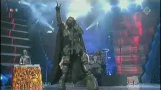 Lordi Hard rock hallelujah Finland, Winner Eurovision songcontest 2006 live at Athens,