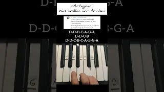 Was wollen wir trinken dArtagnan luftwaffe anthem mem piano tutorial #shorts #piano #pianolessons