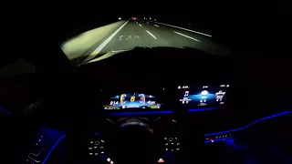 2024 Mercedes AMG GLS 63 *300 km/h* POV Drive on the German AUTOBAHN NightDrive - Ambient Lighting