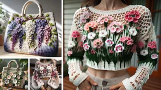 Loved These Beautiful Crochet/Knitting Bag Designs! Crochet Designs for Women's Cardigans