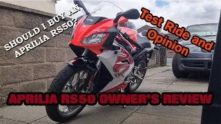 [ENGLISH] Aprilia RS50 50cc Sportbike Review, Test Ride and Owners Opinion