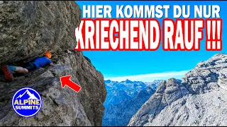 HIER KANNST DU NUR KRIECHEN !!! | Watzmannfrau Kriechband - BRUTAL-geniale Bergtour #berchtesgaden