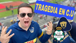 TRAGEDIA EN C.U | COLOR PUMAS VS SANTOS | REACCIONES |