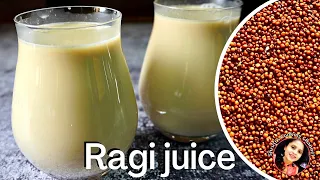 Ragi juice recipe | ragi milkshake | refreshing summer drinks | healthy cooling drinks for summer