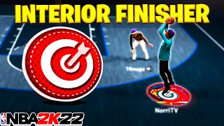 My INTERIOR FINISHER build with SHARPSHOOTING TAKEOVER DOMINATES the 1v1 court in NBA 2K22!