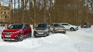 Вторая серия! Новый Tiguan, Sportage, Kuga, Forester и Peugeot 3008. Испытание холодом