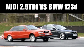 AUDI 80 2.5tdi VS BMW 123d CHIP